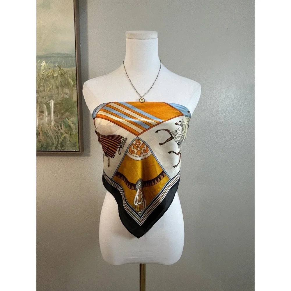 Horse Print Square Equestrian Preppy